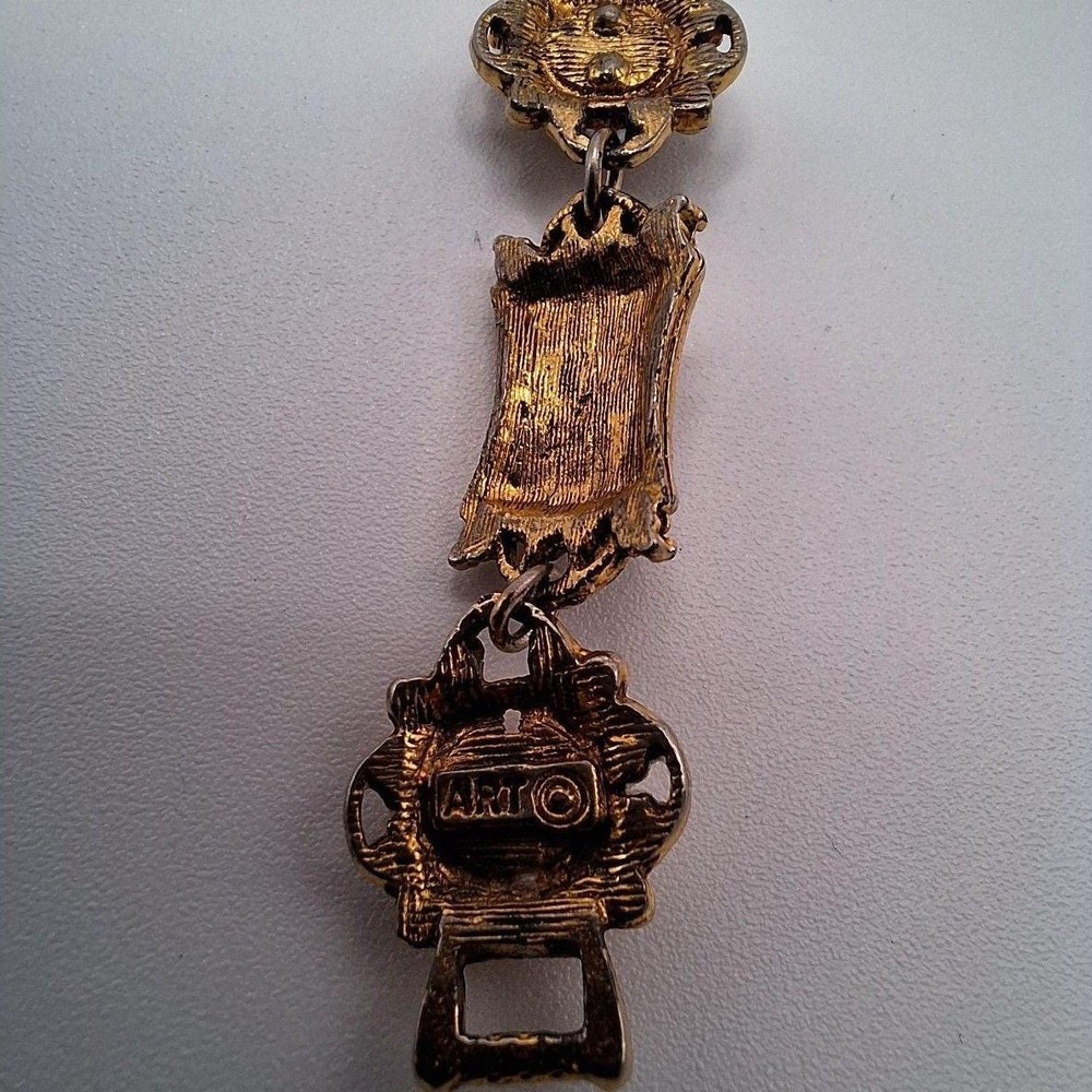 Vintage Arthur Pepper bracelet Victorian Revival Etruscan antique mid century - Picture 7 of 7